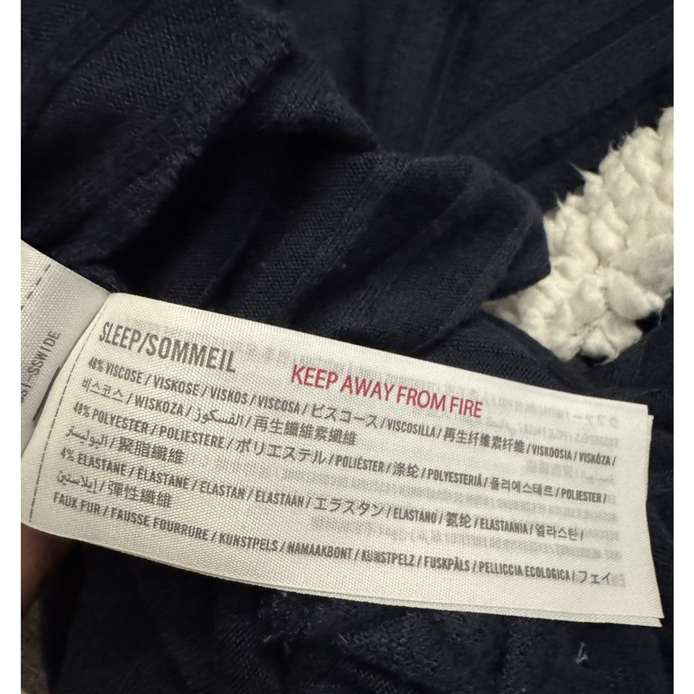 Abercrombie & Fitch Navy Ribbed Fleece Lined Hood Long Sleeve Romper Size XS - Picture 8 of 8